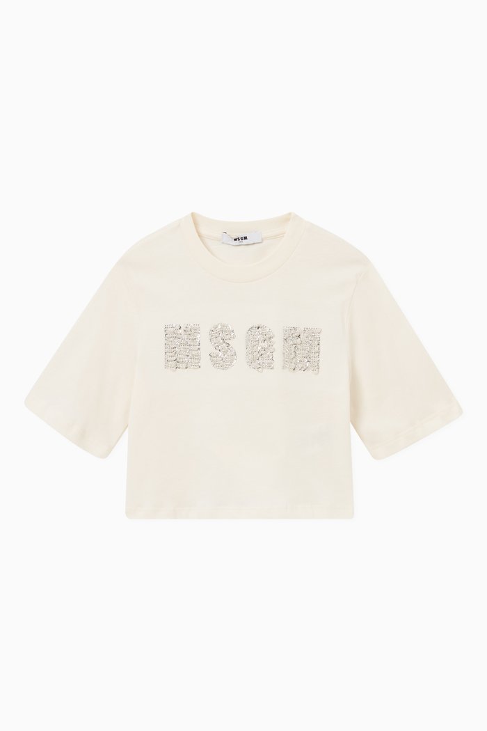

Gem Logo T-shirt in Cotton, Neutral