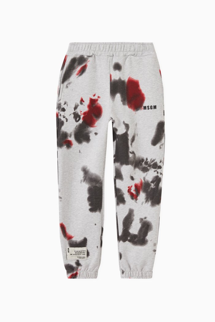 

Paint Splatter Sweatpants in Cotton, Grey