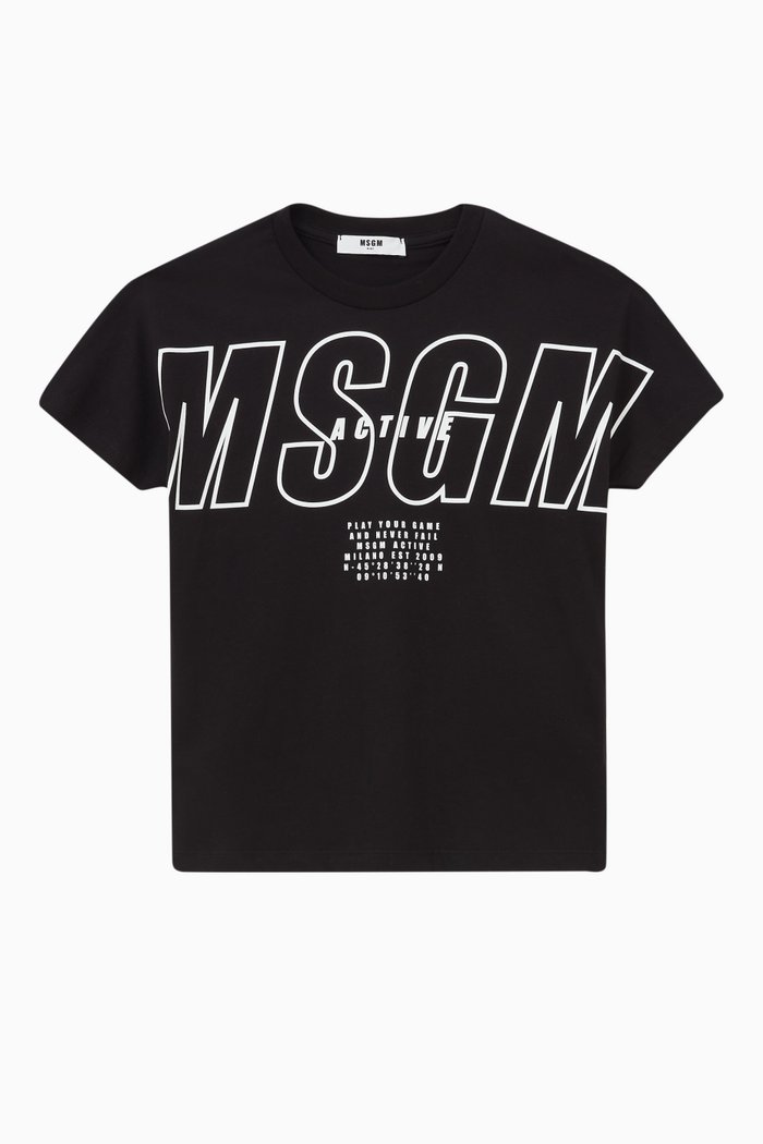 

Logo Print T-shirt in Jersey, Black