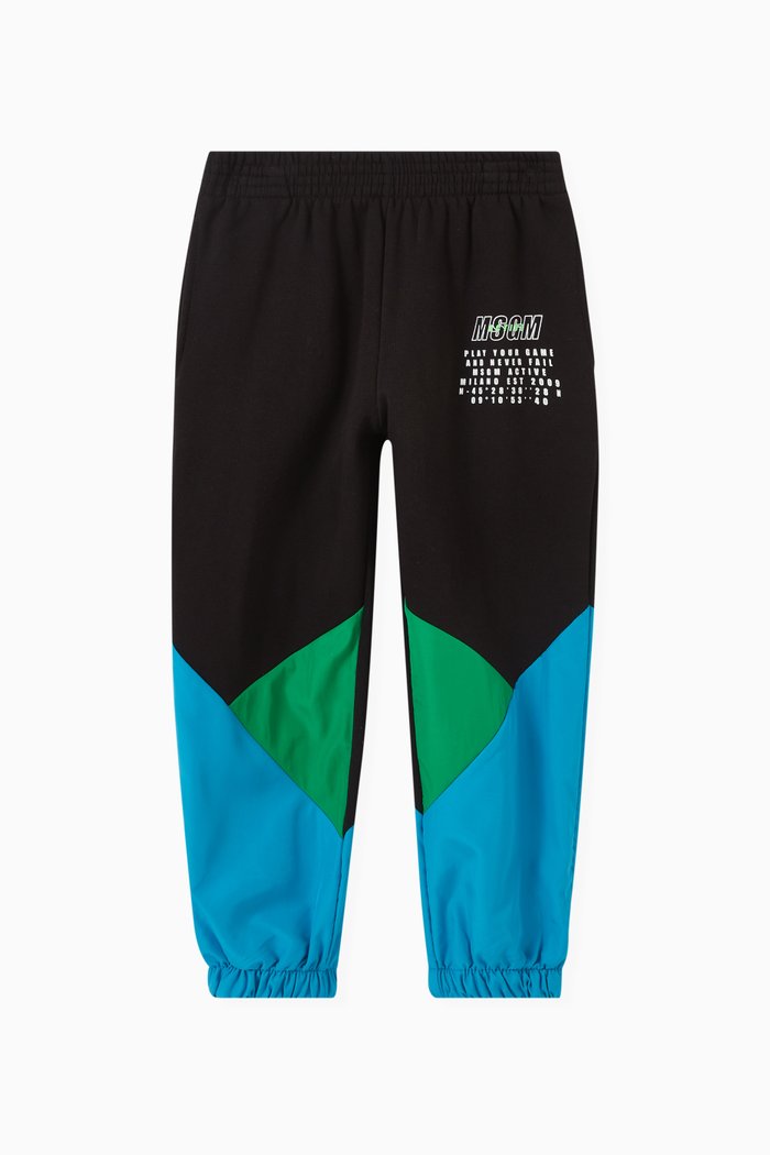 

Contrasting Logo Sweatpants in Cotton, Black