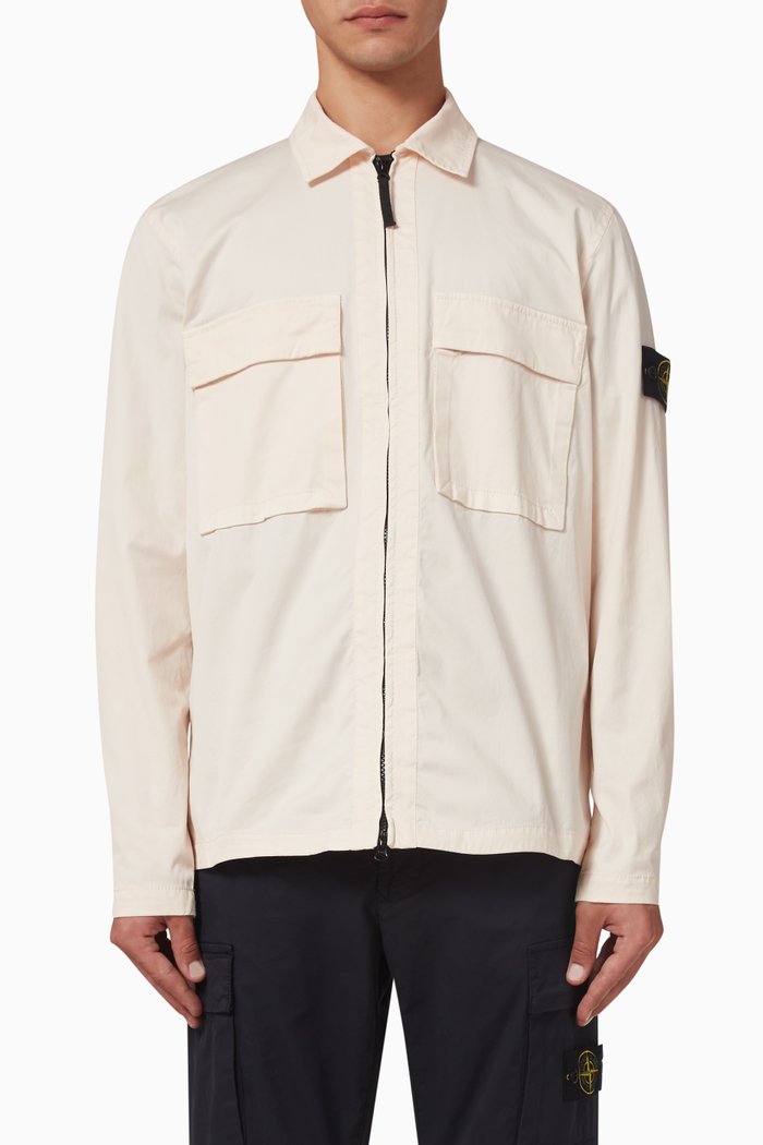 

Overshirt in Cotton, Pink