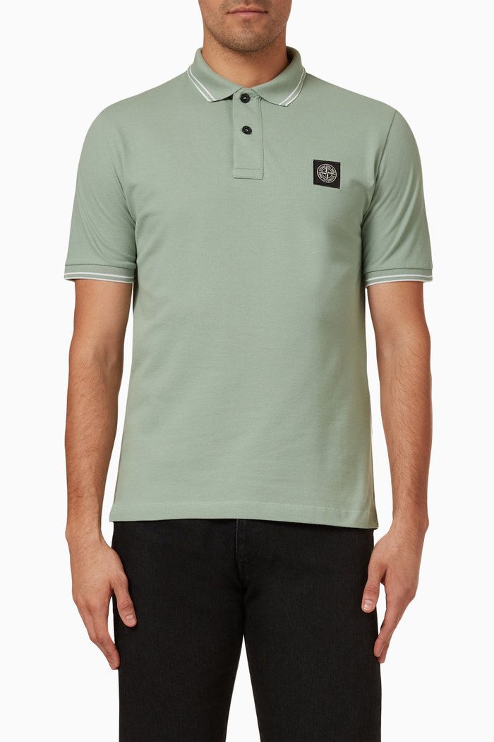 

Polo Shirt in Cotton Piqué, Green