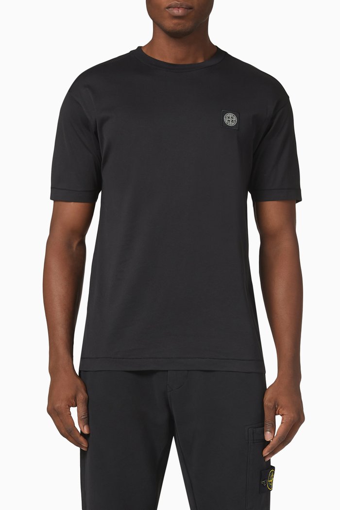 

T-shirt in Cotton Jersey, Black