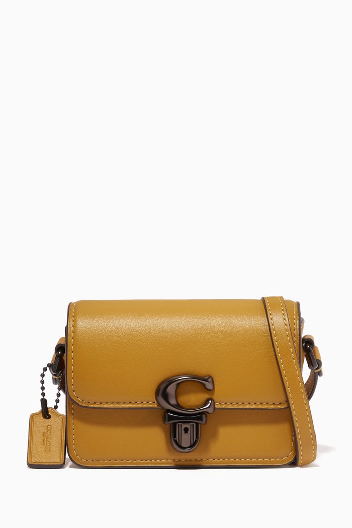 

Mini Studio 12 Crossbody Bag in Glovetanned Leather, Grey