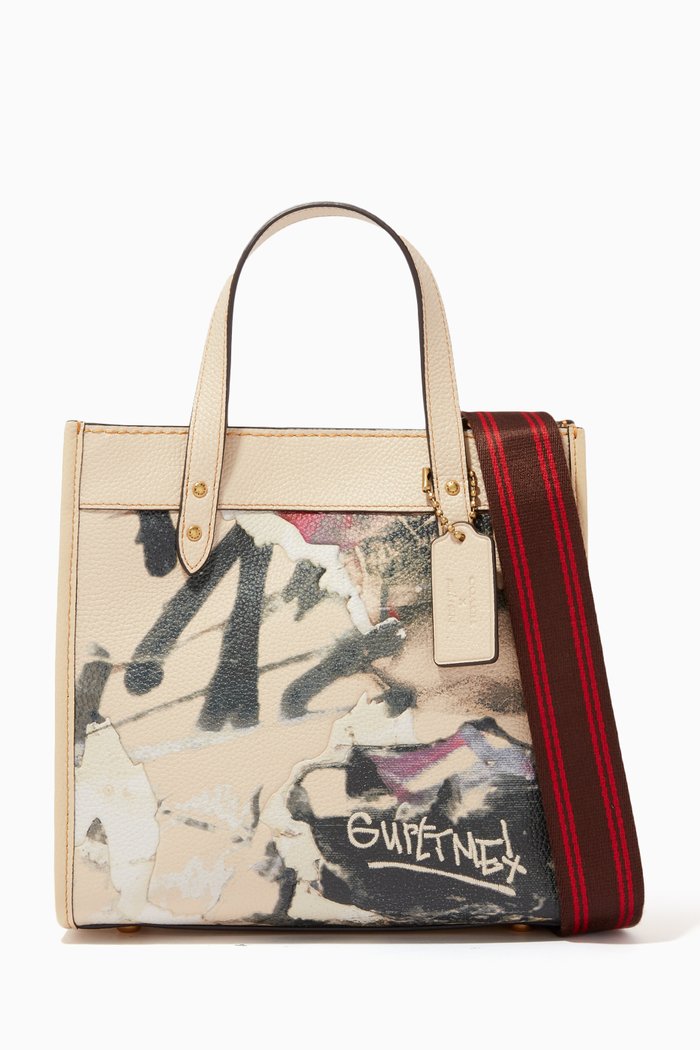 

x Mint + Serf Field Tote 22 Bag in Leather, White