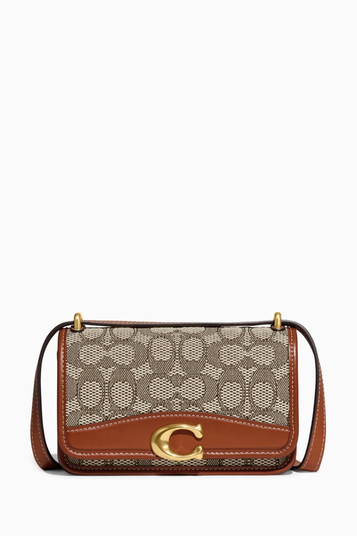 

Bandit Signature-print Crossbody Bag in Jacquard & Leather, Brown