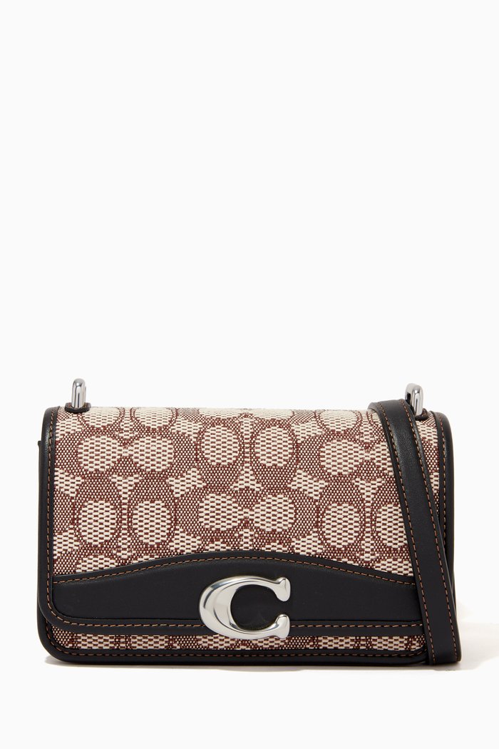 

Bandit Signature-print Crossbody Bag in Jacquard & Leather, Black