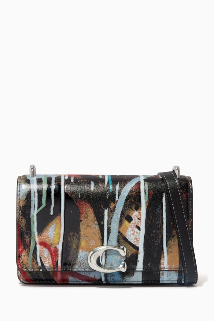

x Mint + Serf Bandit Graffiti Shoulder Bag in Leather, Black