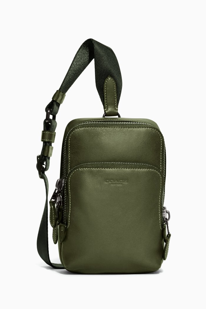 

Gotham Sling Pack 13 in Calf-leather, Green