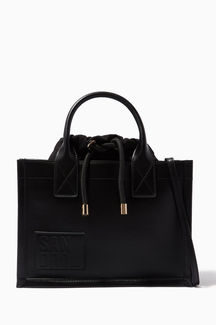 

Small Kasbah Tote Bag in Smooth Leather, Black