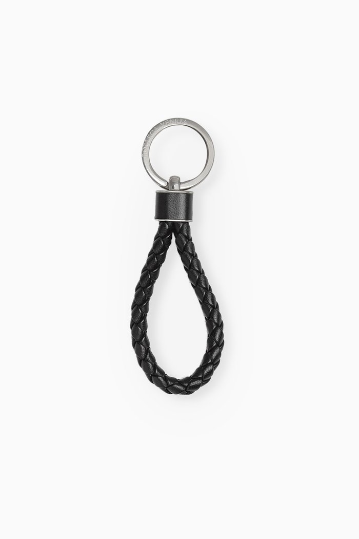 

Key Ring in Intrecciato Nappa, Black