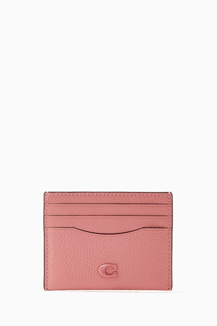 

Card Case in Pebble Leather, Pink