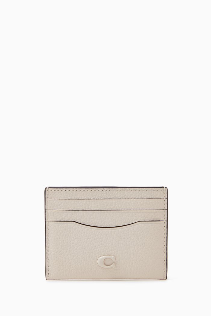 

Card Case in Pebble Leather, White
