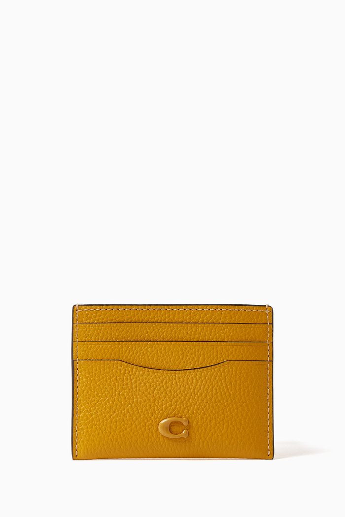 

Card Case in Pebble Leather, Yellow