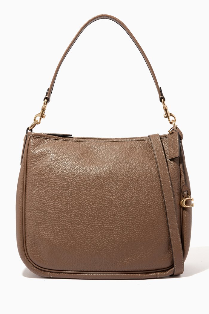 

Cary Shoulder Bag in Pebbled Leather, Brown
