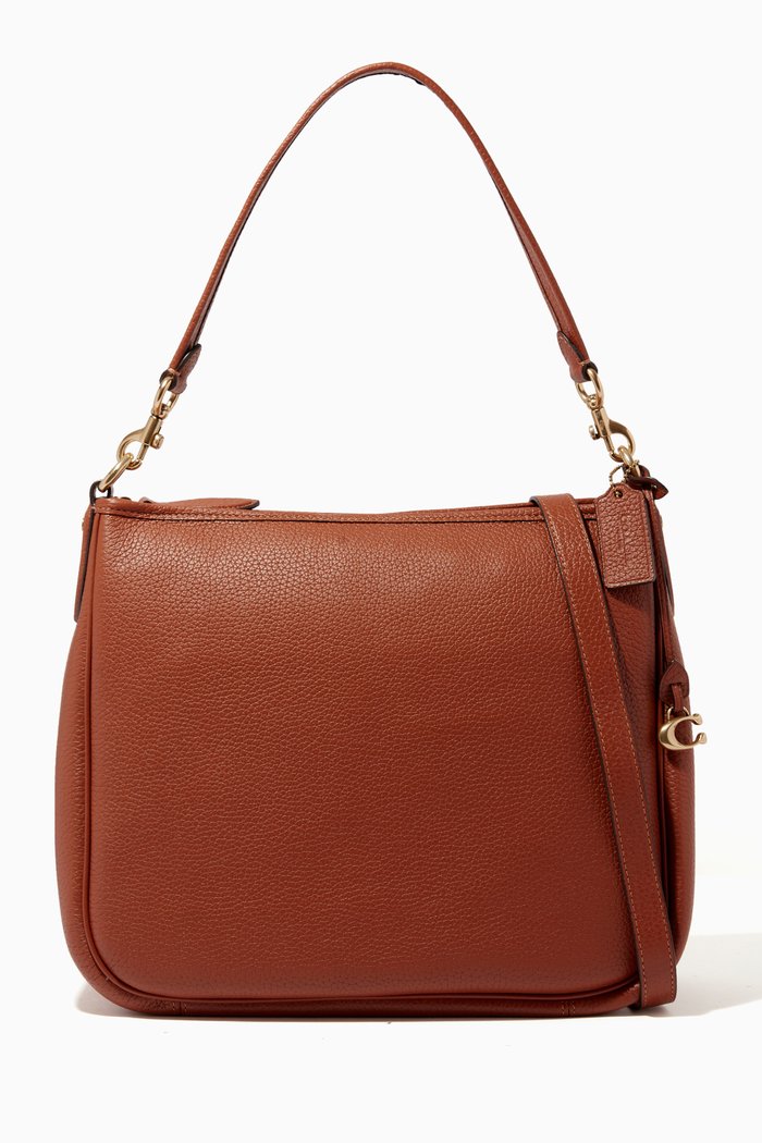 

Cary Shoulder Bag in Pebbled Leather, Brown