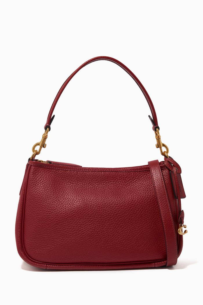 

Cary Crossbody Bag in Pebbled Leather, Red