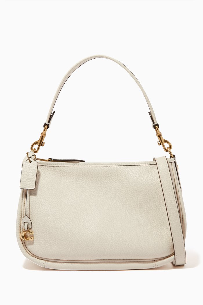 

Cary Crossbody Bag in Pebbled Leather, White