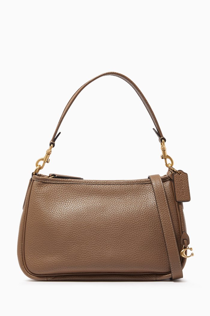 

Cary Crossbody Bag in Pebbled Leather, Grey