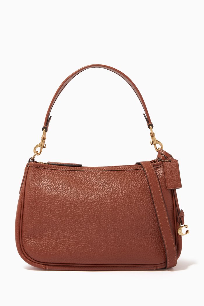 

Cary Crossbody Bag in Pebbled Leather, Brown