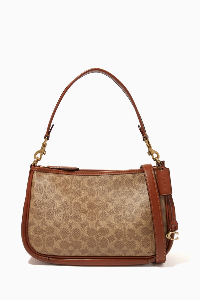 

Cary Signature-print Crossbody Bag In Coated-canvas & Leather, Neutral