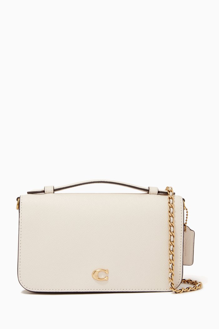 

Bea Crossbody Bag in Crossgrain Leather, White