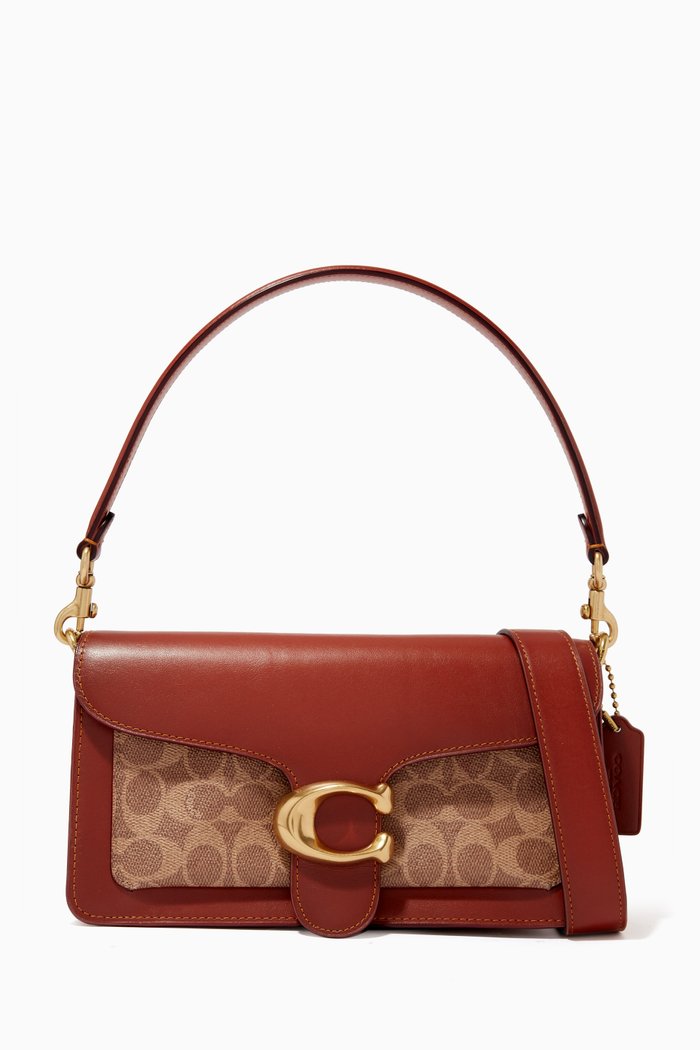 

Tabby 26 Signature-print Shoulder Bag in Coated-canvas & Leather, Neutral