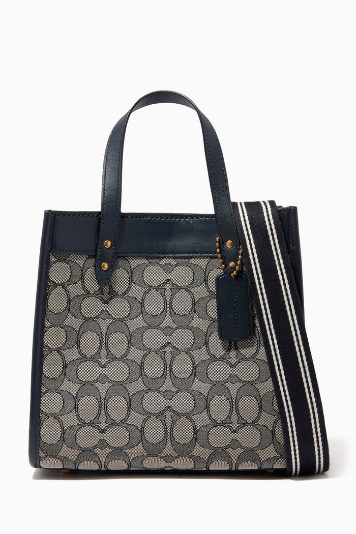 

Field Tote 22 in Signature Jacquard, Blue