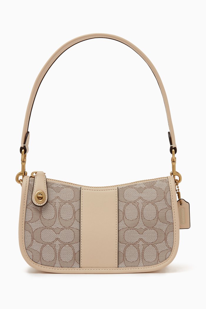 

Swinger Top Handle Bag in Signature Jacquard, Neutral