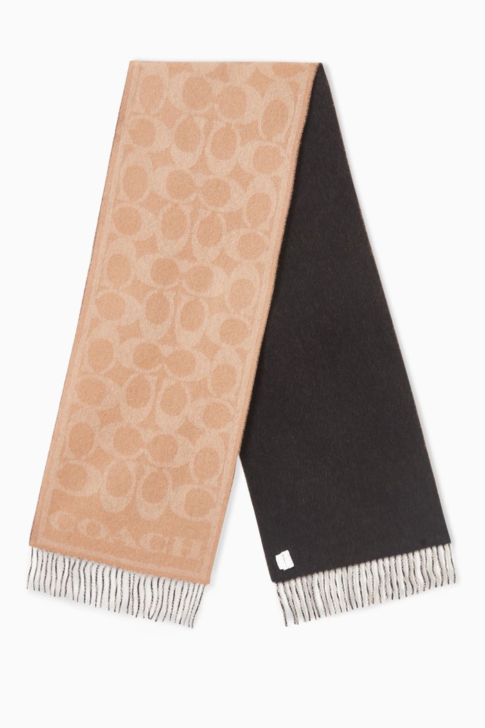 

Reversible Signature Muffler in Cashmere, Black