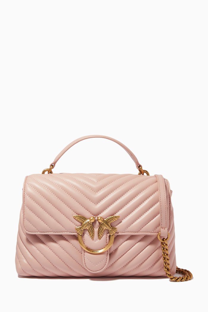 

Lady Love Puff Bag in V Quilt Nappa, Pink