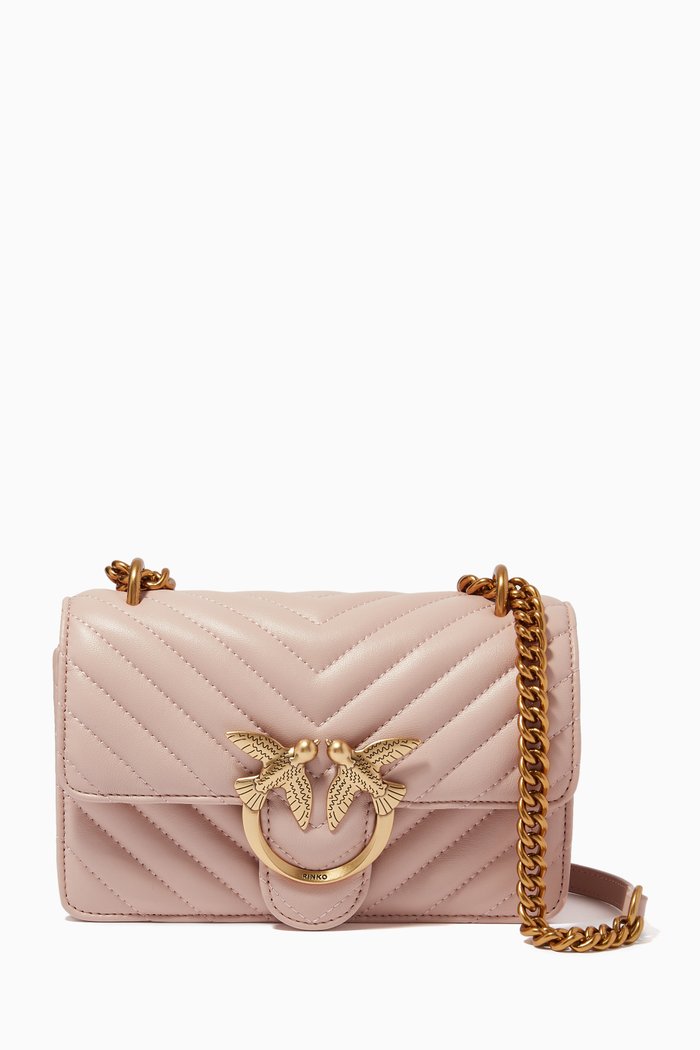 

Mini Love Icon Bag in V Quilt Nappa, Pink