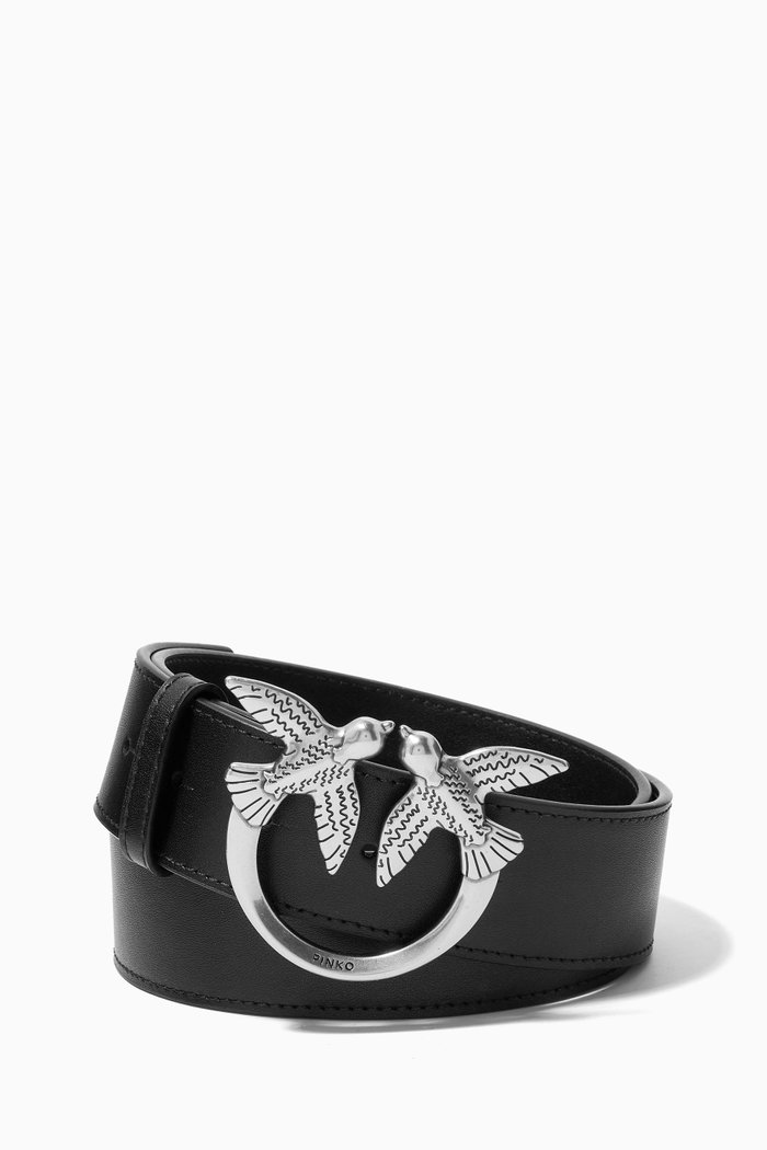 

Love Birds Belt in Leather, Black