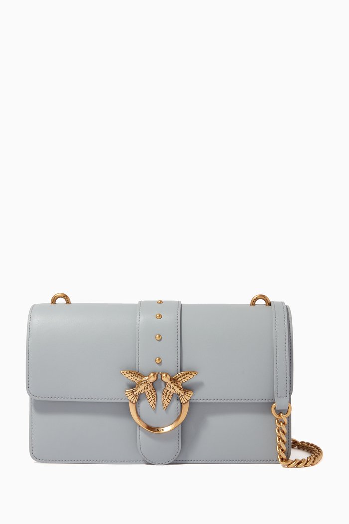 

Classic Love Icon Bag in Leather, Grey