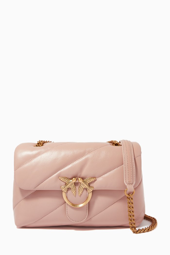 

Classic Love Puff Bag in Maxi Quilt Nappa, Pink