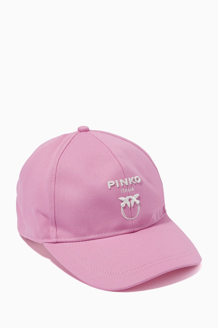 

Love Birds Baseball Cap in Cotton, Pink