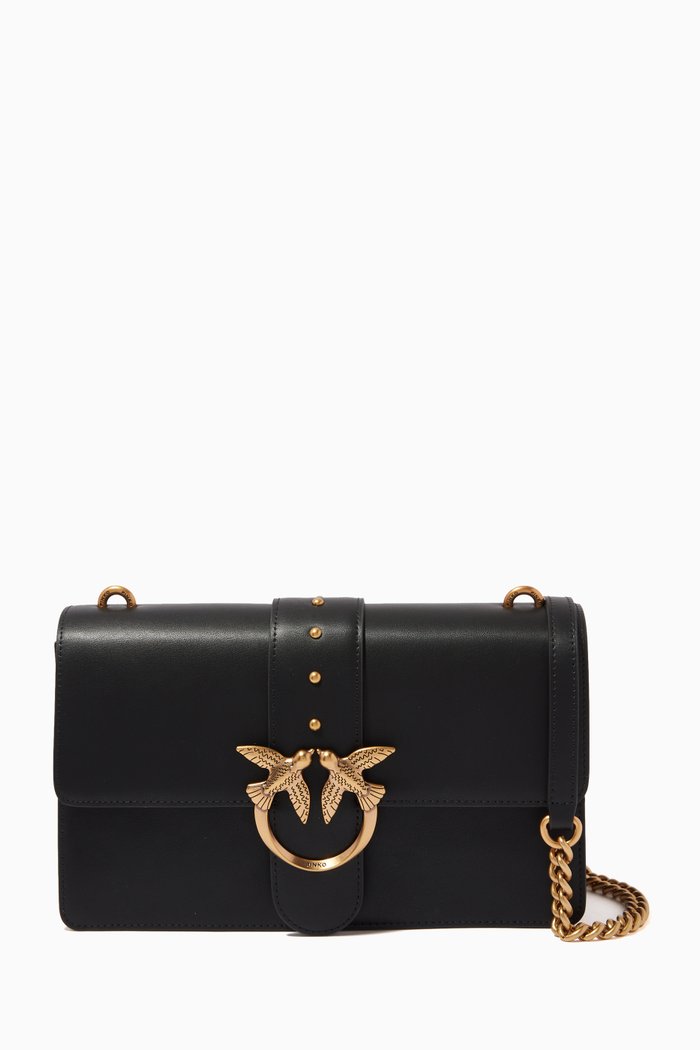 

Classic Love Icon Bag in Leather, Black