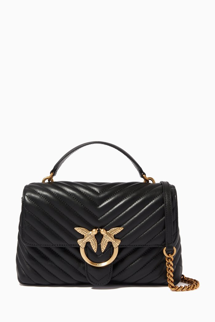

Lady Love Puff Bag in V Quilt Nappa, Black