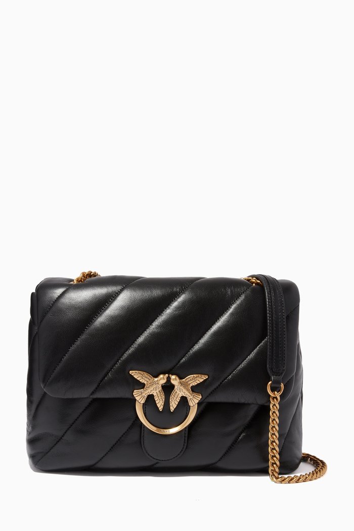 

Big Love Puff Bag in Maxi Quilt Nappa, Black