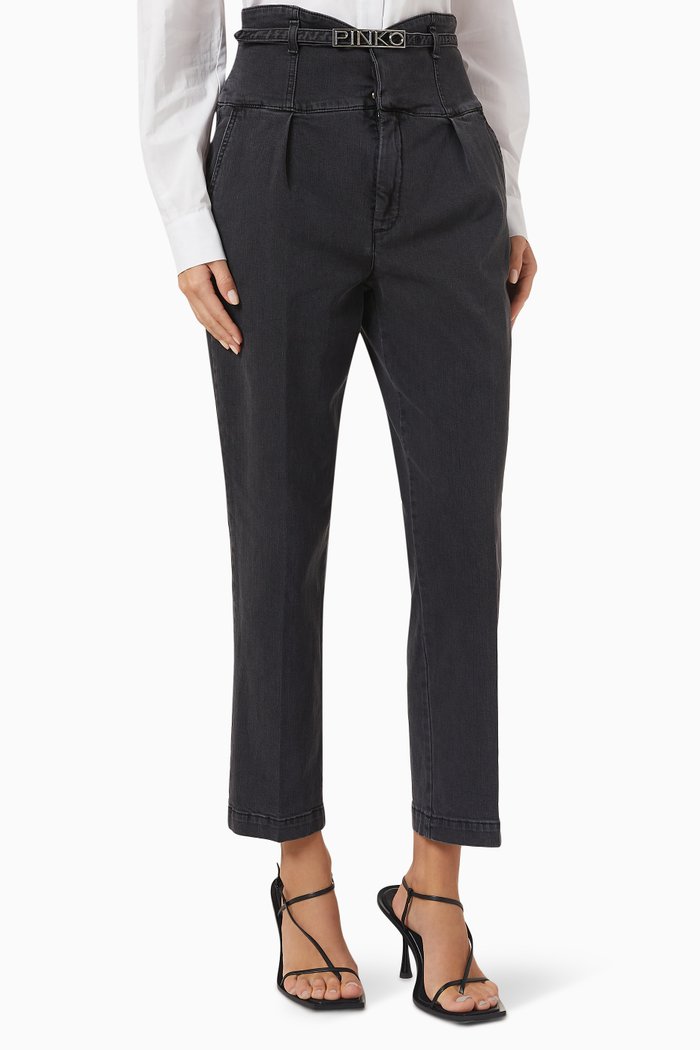 

Ariel High-waist Jeans, Grey