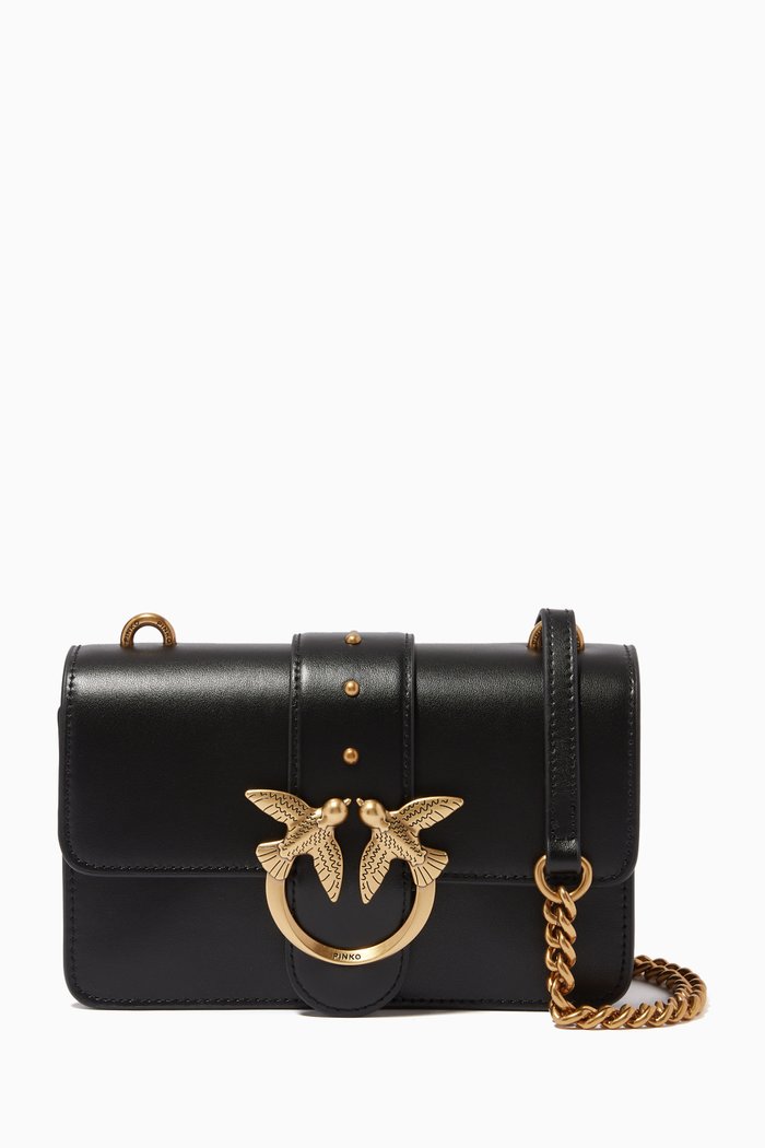 

Mini Love Icon Bag in Leather, Black