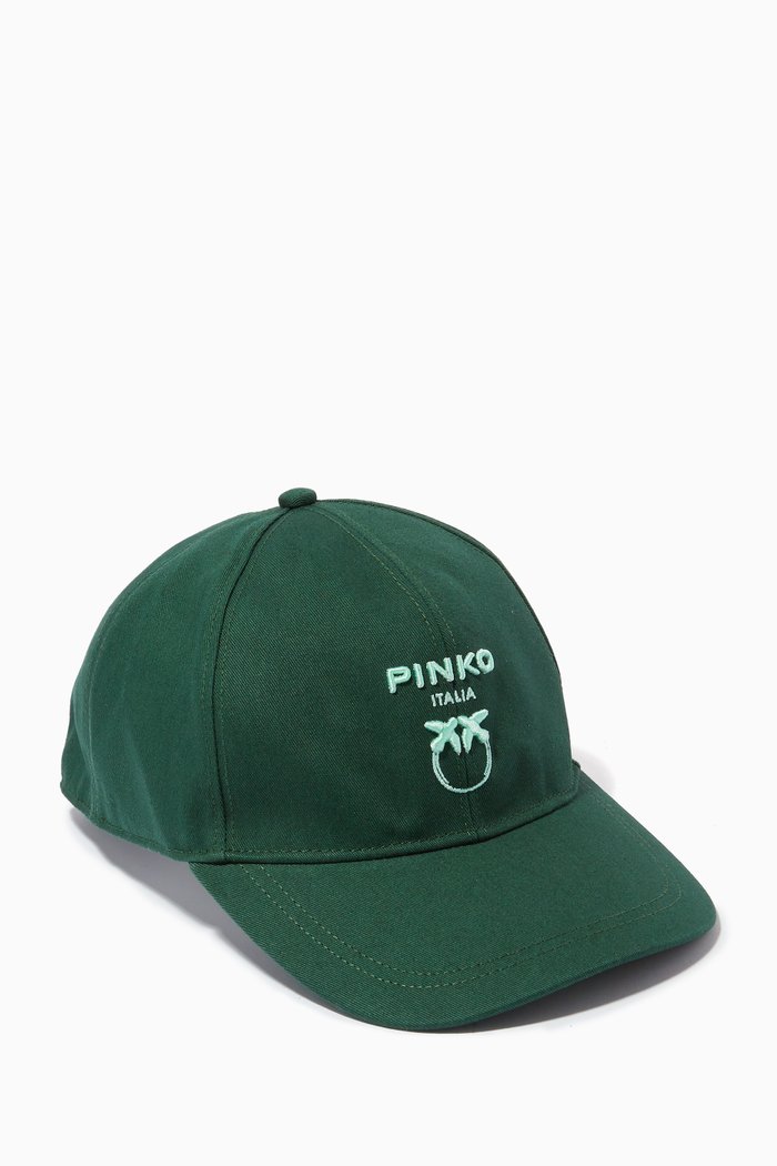 

Love Birds Baseball Cap in Cotton, Green