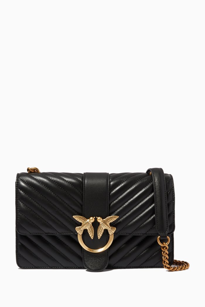 

Classic Love Icon Bag in V Quilt Nappa, Black