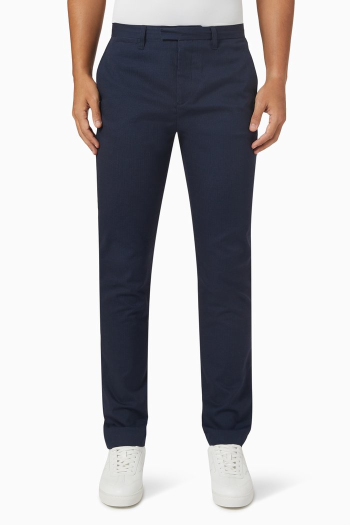 

Gretton Irvine Fit Pants in Cotton-blend Twill, Blue