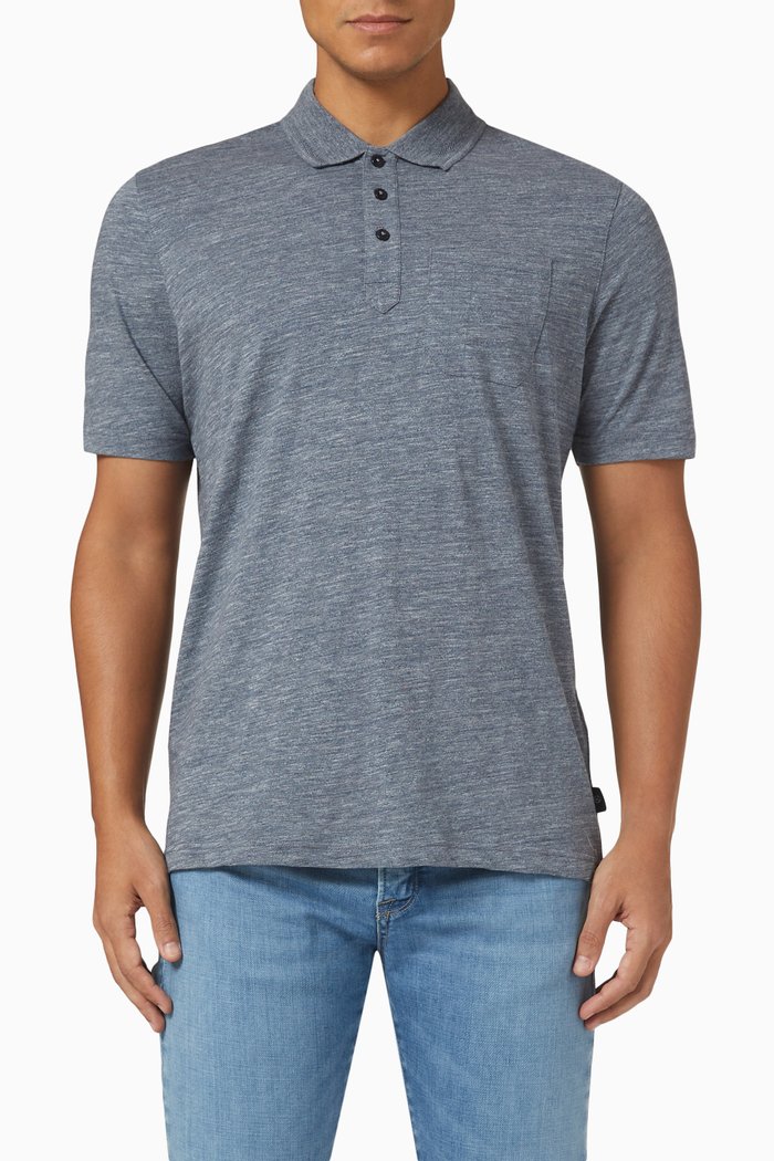 

Polo Shirt in Cotton, Blue