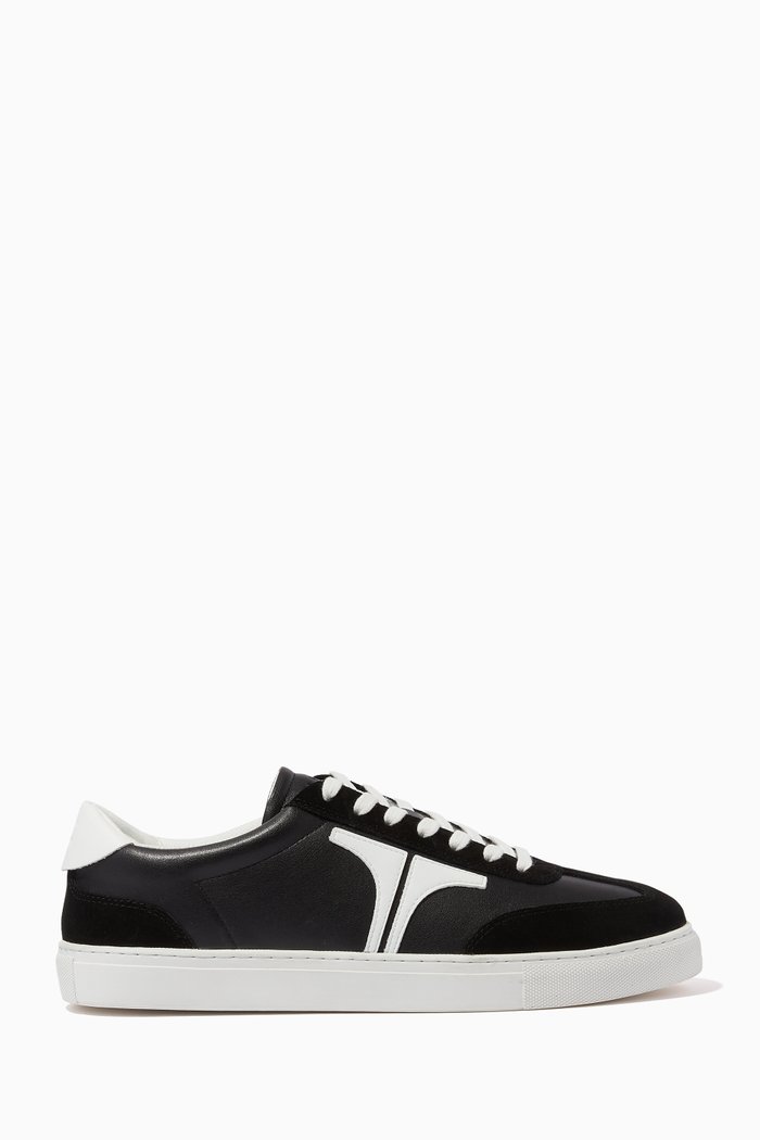 

Robbert Sneakers in Mixed Leather, Black