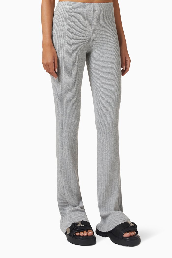 

Pants in Light Reflective Merino Rib, Silver