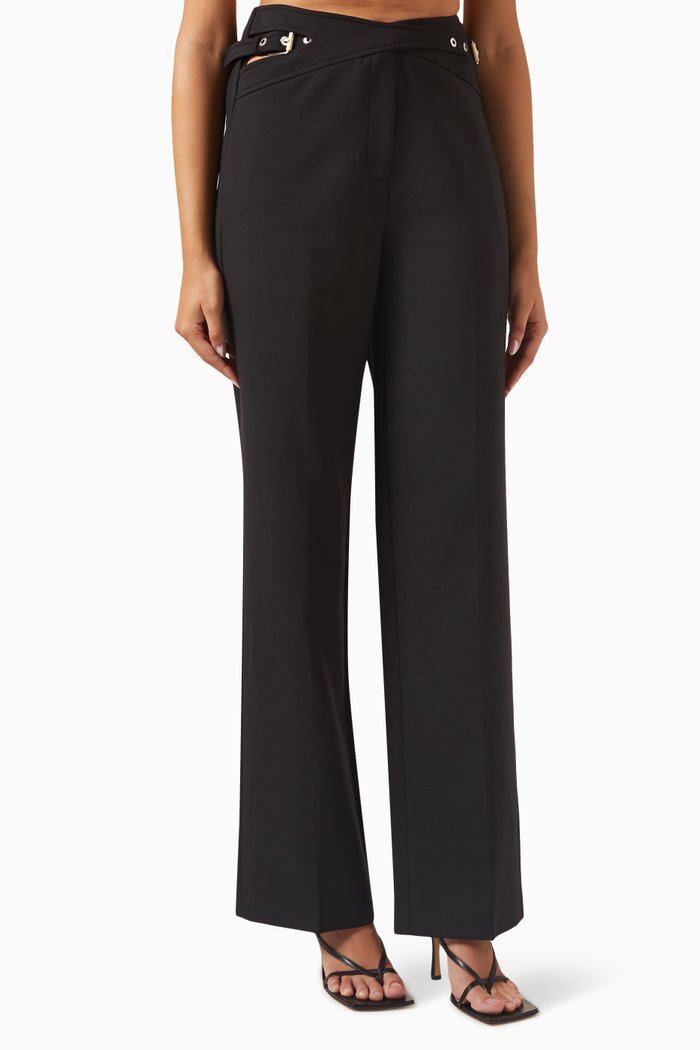 

Interlock Pants in Wool-blend, Black
