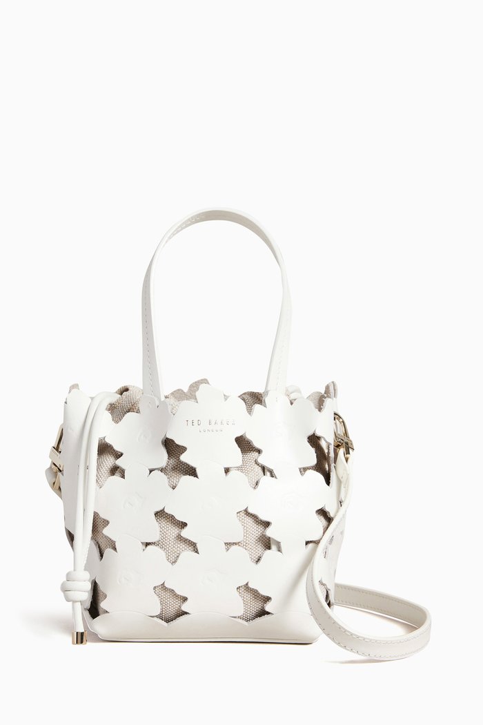 Florene Mini Tote Bag in Bovine Leather, Neutral