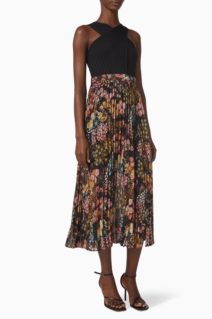 

Aquila Pleated Dress, Black